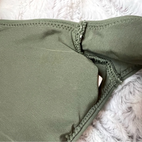 NWT aerie Wide Strap Scoop Bikini Top XS Green - Picture 4 of 7
